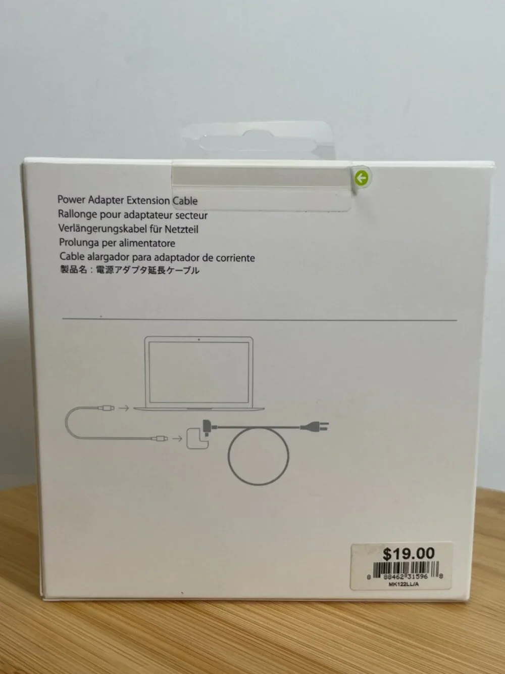 Apple Power Adapter Extension Cable A1689 MK122LL/A White Authentic